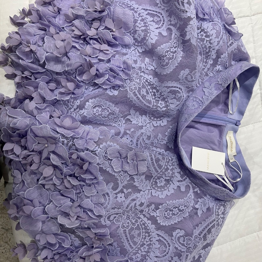 Zimmermann periwinkle high tide lace flip mini skirt - Picture 5 of 5